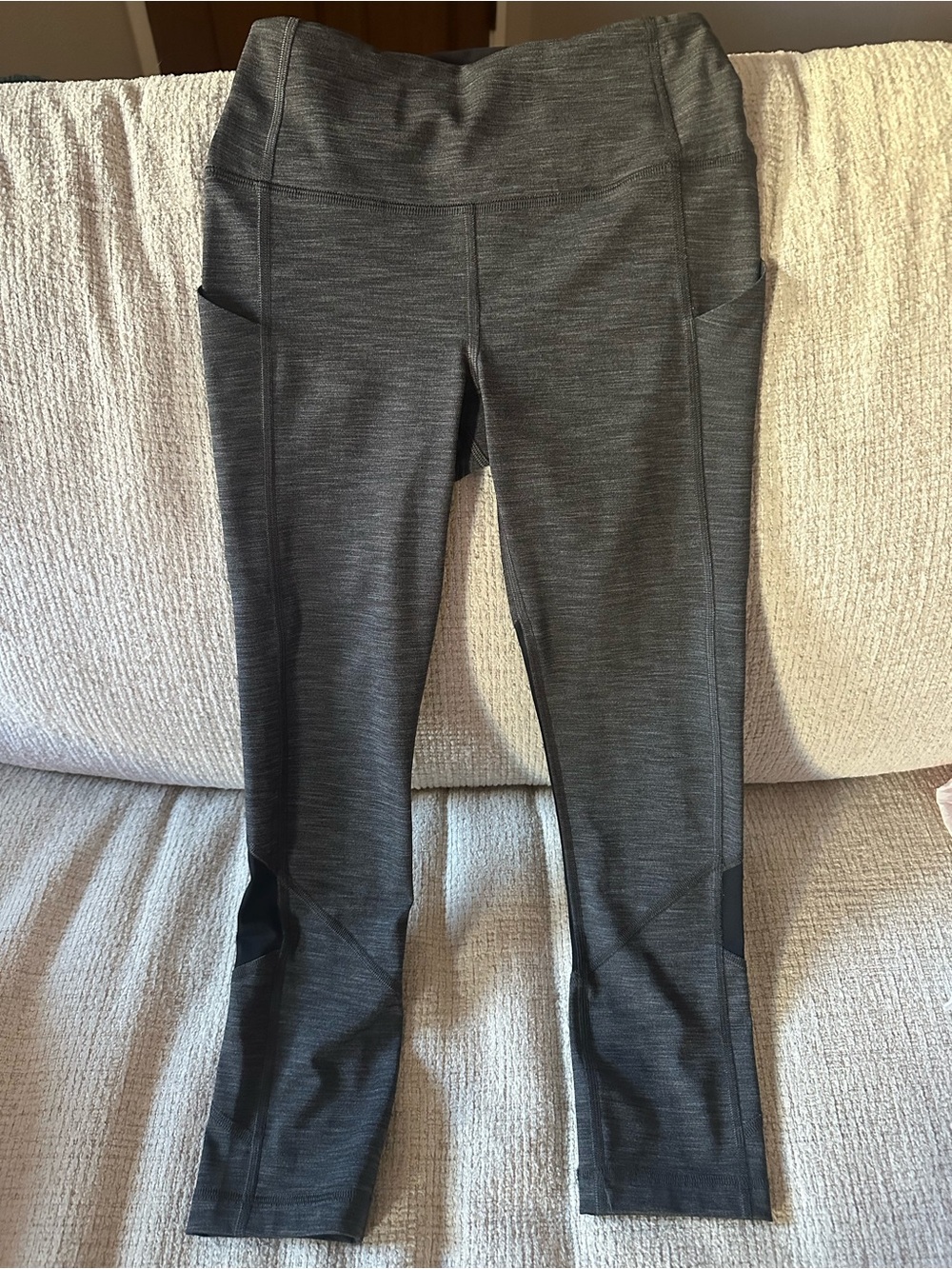 lululemon athletica Heathered Gray Capri Leggings